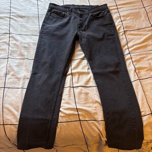 Men's Levi’s 514 Washed Black Jeans 36 x 32